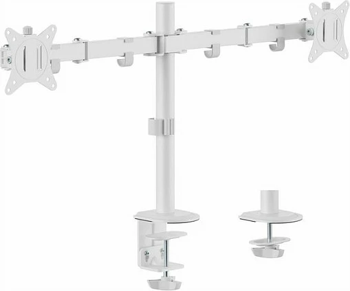 Mbajtëse tavoline për dy monitorë EQUIP 650167, 17"-32", VESA 75x75/100x100, 18 kg, e bardhë