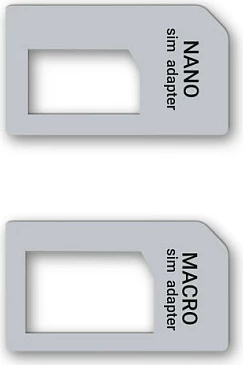 Adapter SIM Teltonika PR5MEC19, Nano/Micro në Full-size SIM, set 2 copë, inox/gri
