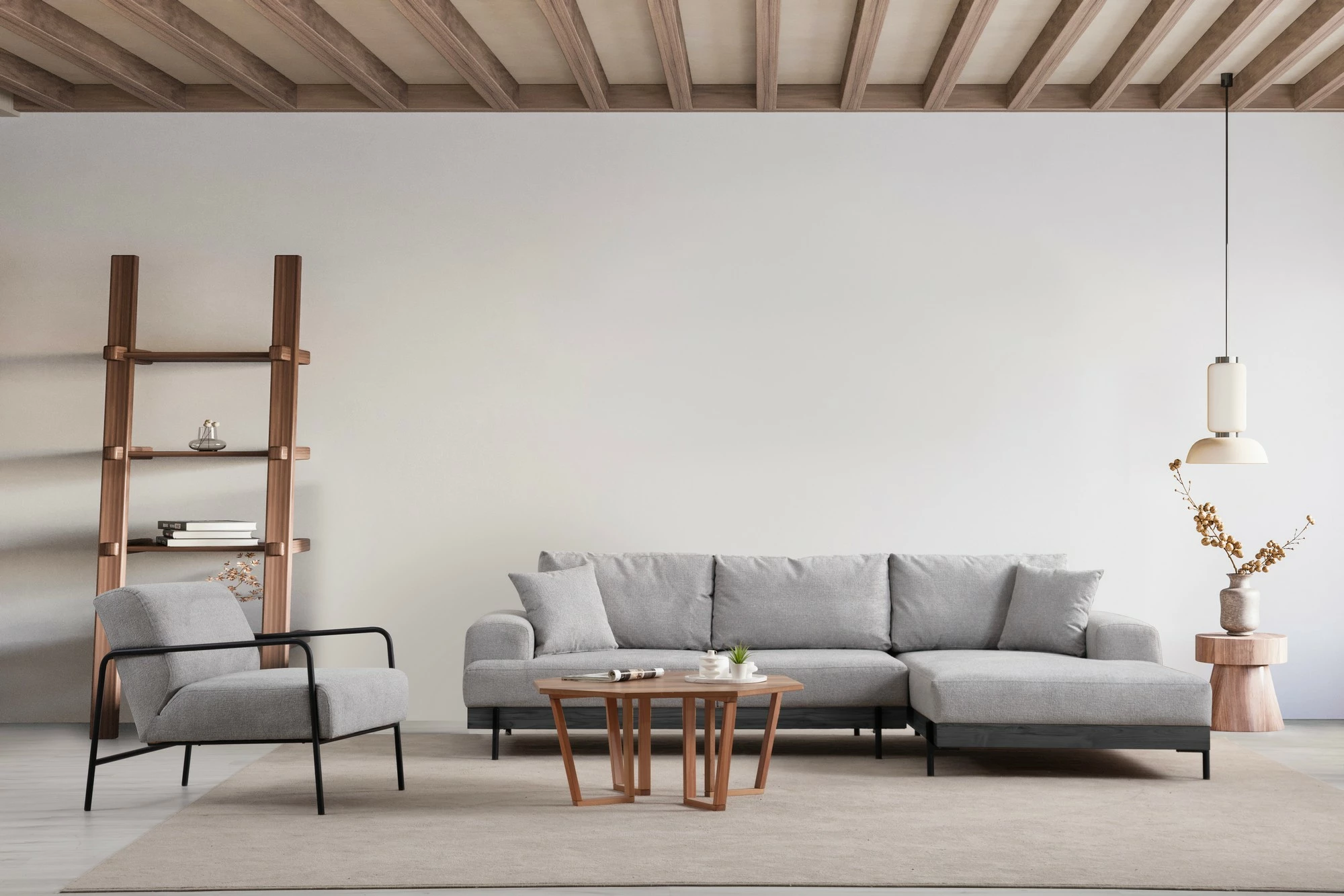 Këndore Atelier del Sofa, gri, e djathtë