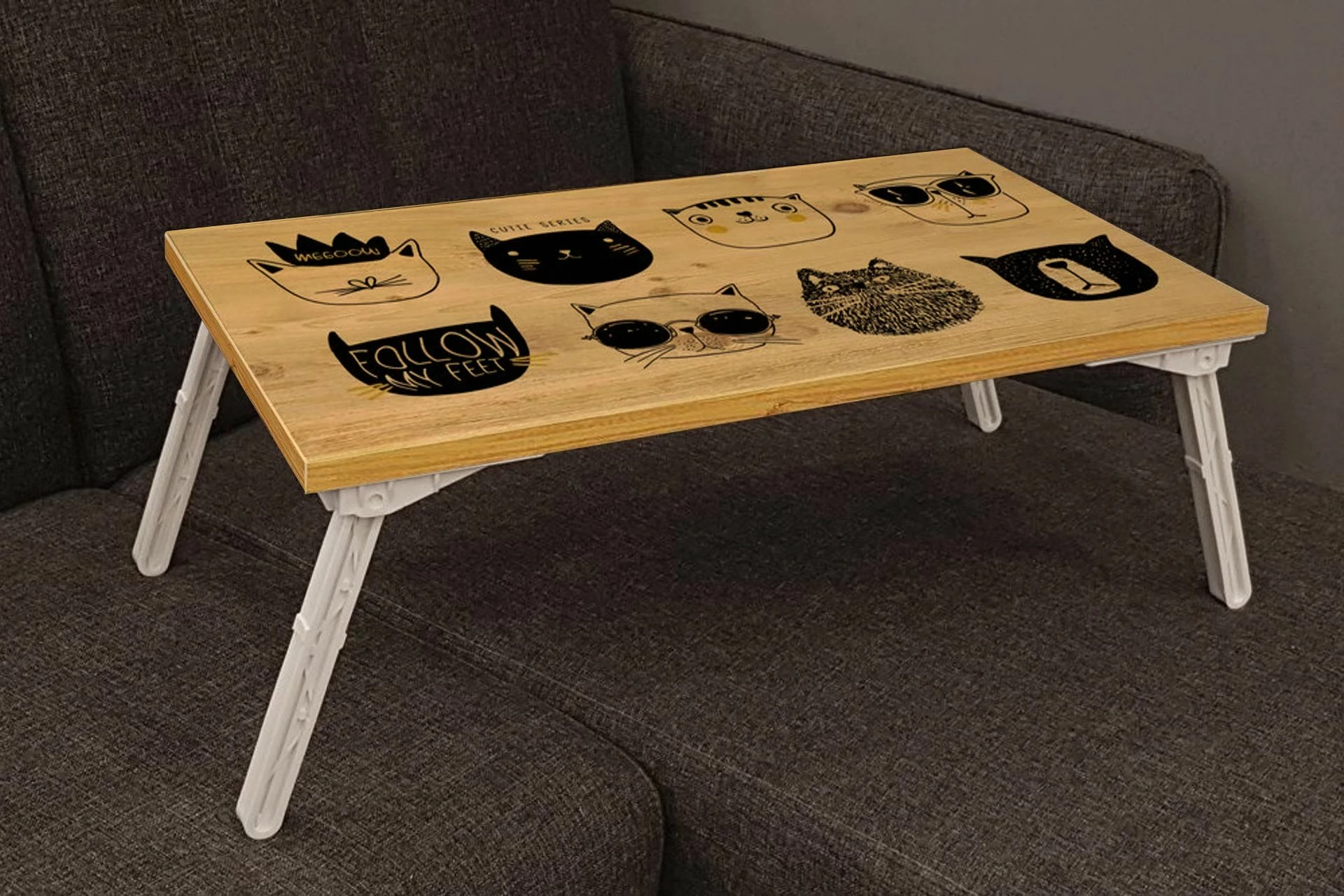 Tavolinë qëndrimi për laptop, Gusto Cats, ngjyrë Atlantic