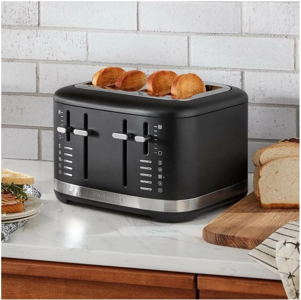 Toster KitchenAid 5KMT4109E, 4 vende, inox, mat zi