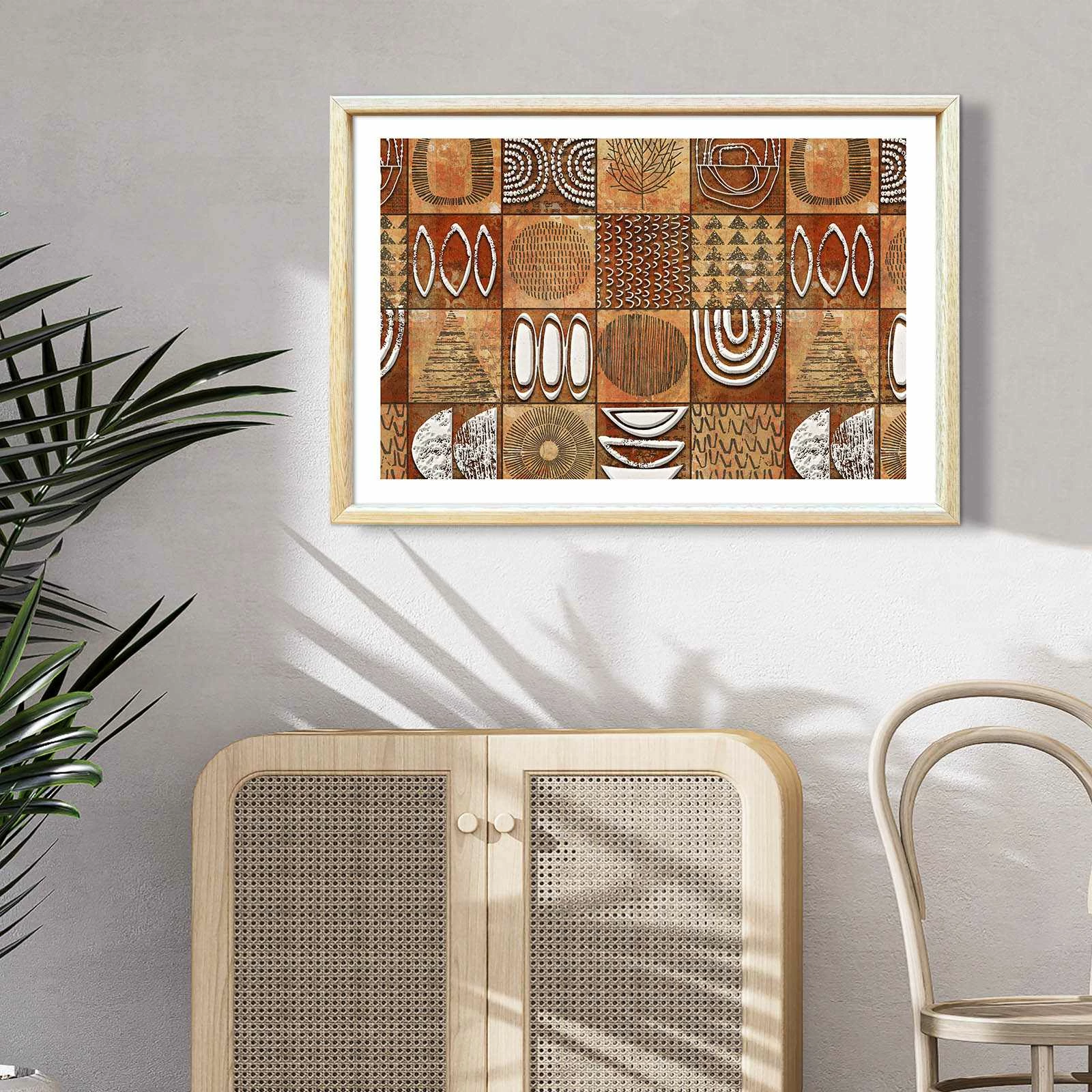 Pikturë dekorative me kornizë druri, MDF, Wallity, Ahswabisabi-008, 42x62cm