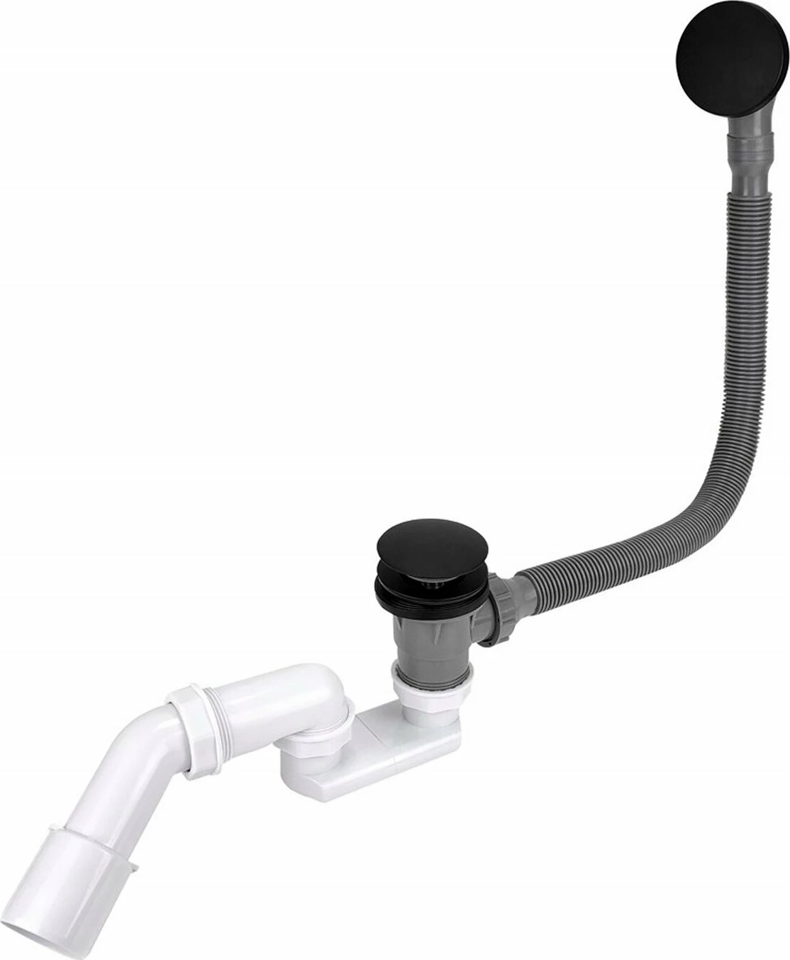 Syfon vaske Tycner Click-Click me overflow 40/50 mm, matte black