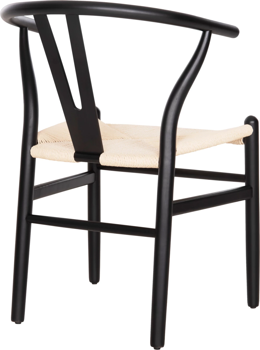 Karrige për ngrënie, dru ahu, ngjyrë e zezë-bezhë, FH8695.03, 54.5x53x75 cm