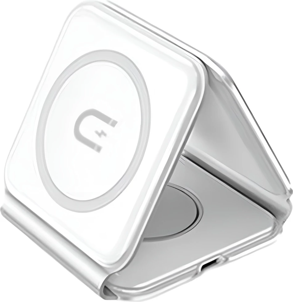 Karikues induktiv 3-në-1 Dudao A11N, 15W, me kabllo USB-C/USB-C, Bardhë