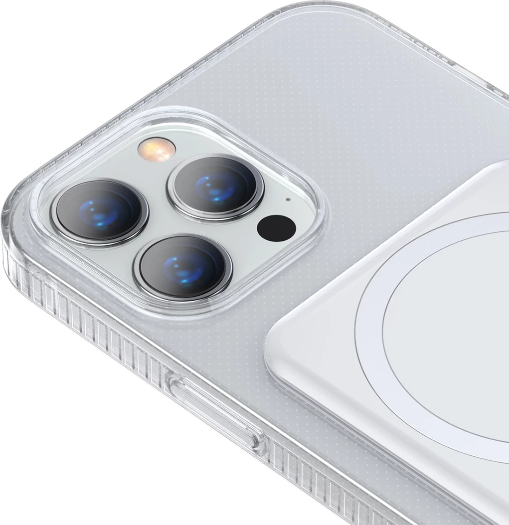 Mbështjellës magnetik Baseus për iPhone 13 Pro 6.1" (2021), me mbajtëse, Transparent