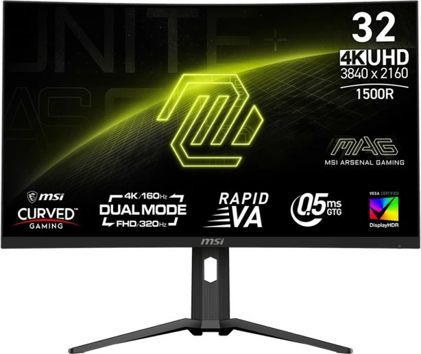 Monitor MSI MAG 321CUPDF 31.5" LED 4K UHD i lakuar 160Hz, e zezë