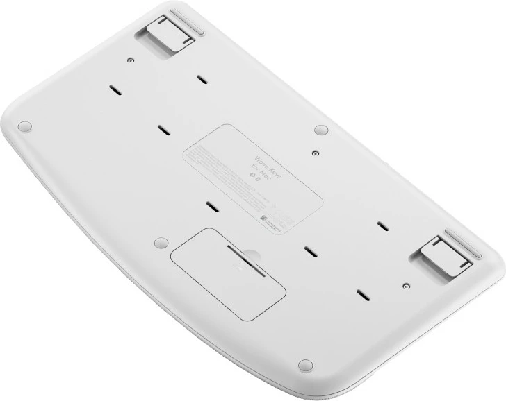 Tastierë Logitech Wave Keys për Mac, wireless, ergonomike, e bardhë