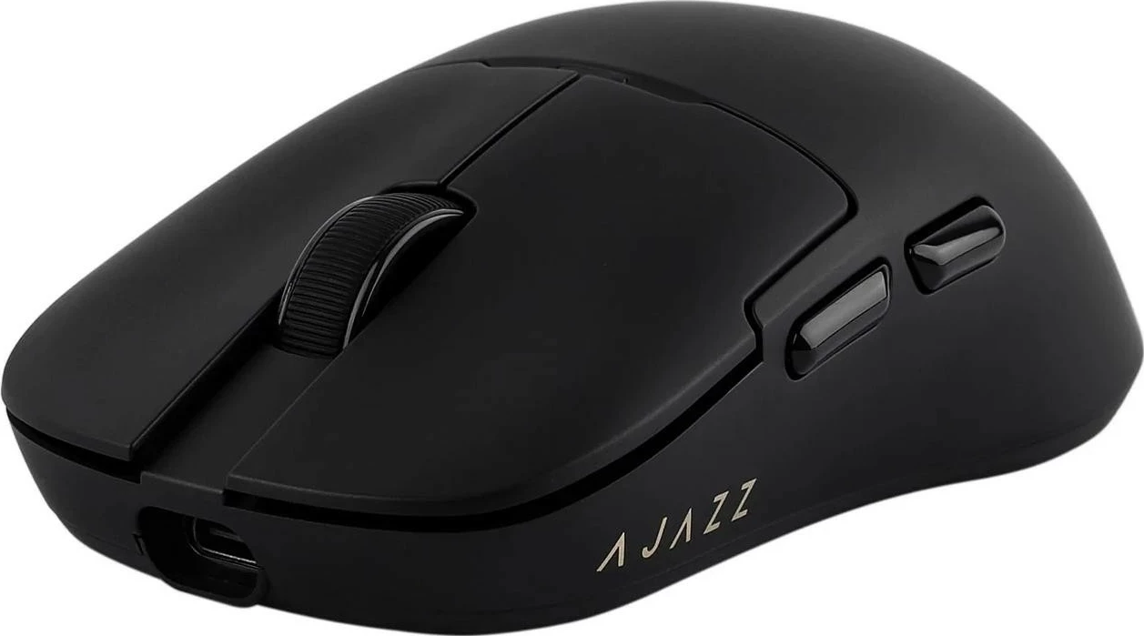 Maus pa kabllo Ajazz AJ159 APEX, PAW3950, 42000 DPI, 8000Hz, me Dock karikimi, i zi