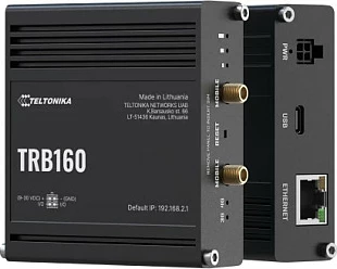 Router industrial Teltonika TRB160, 4G LTE deri Cat6, Gigabit Ethernet, USB-C, SMA, IP30, i zi