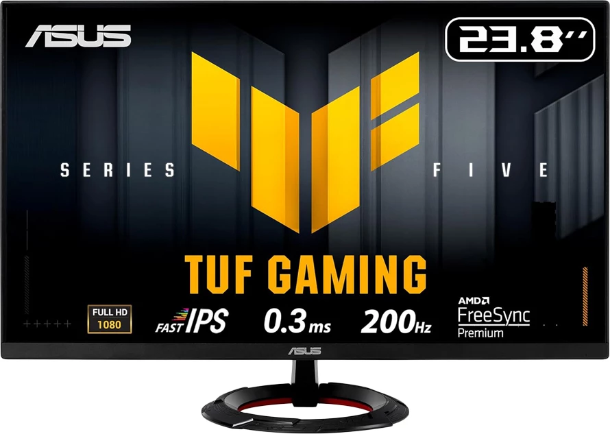Monitor gaming ASUS TUF Gaming VG249Q5R 24\" FHD IPS 200Hz 0.3ms me altoparlantë, i zi