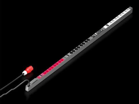 PDU Rittal DK 7979.534, 24 priza Type F, metered, 3 m kabllo, 32 A, 400 V, e zezë