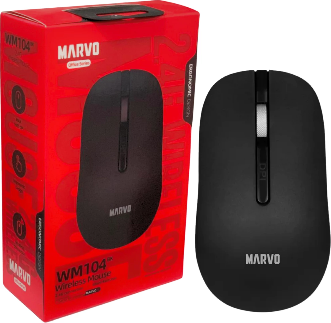 Maus wireless Marvo WM104 2.4GHz 800/1200/1600 DPI, i zi