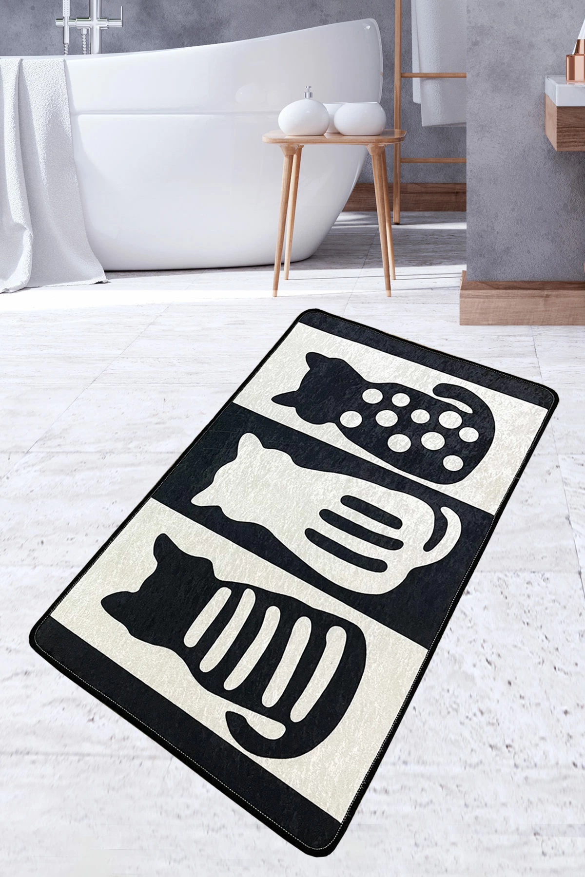 Tapet për banjo Mijölnir, Meo, shumëngjyrësh, 70x120cm