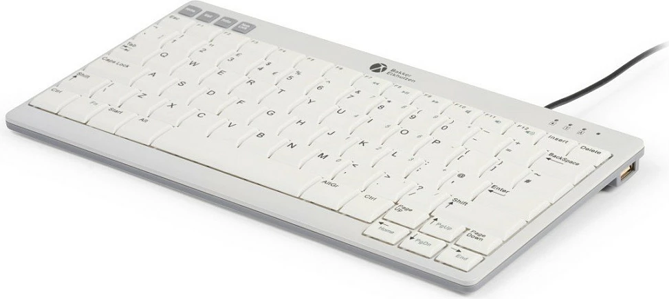 Tastierë BakkerElkhuizen UltraBoard 950 V2, USB, kompakte pa numpad, UK QWERTY, e bardhë