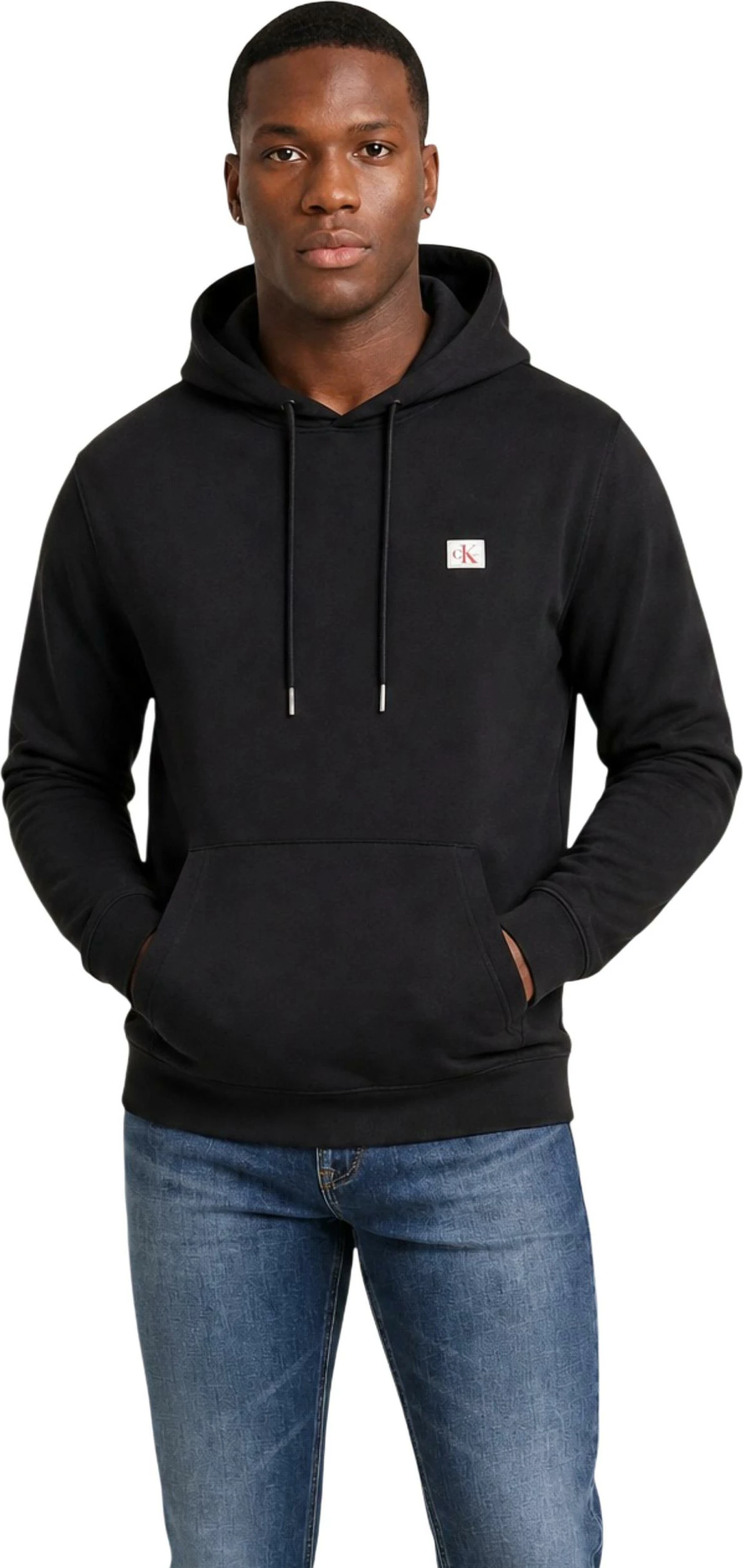 Duks me kapuç Calvin Klein Jeans LV04RG269G për meshkuj, i zi