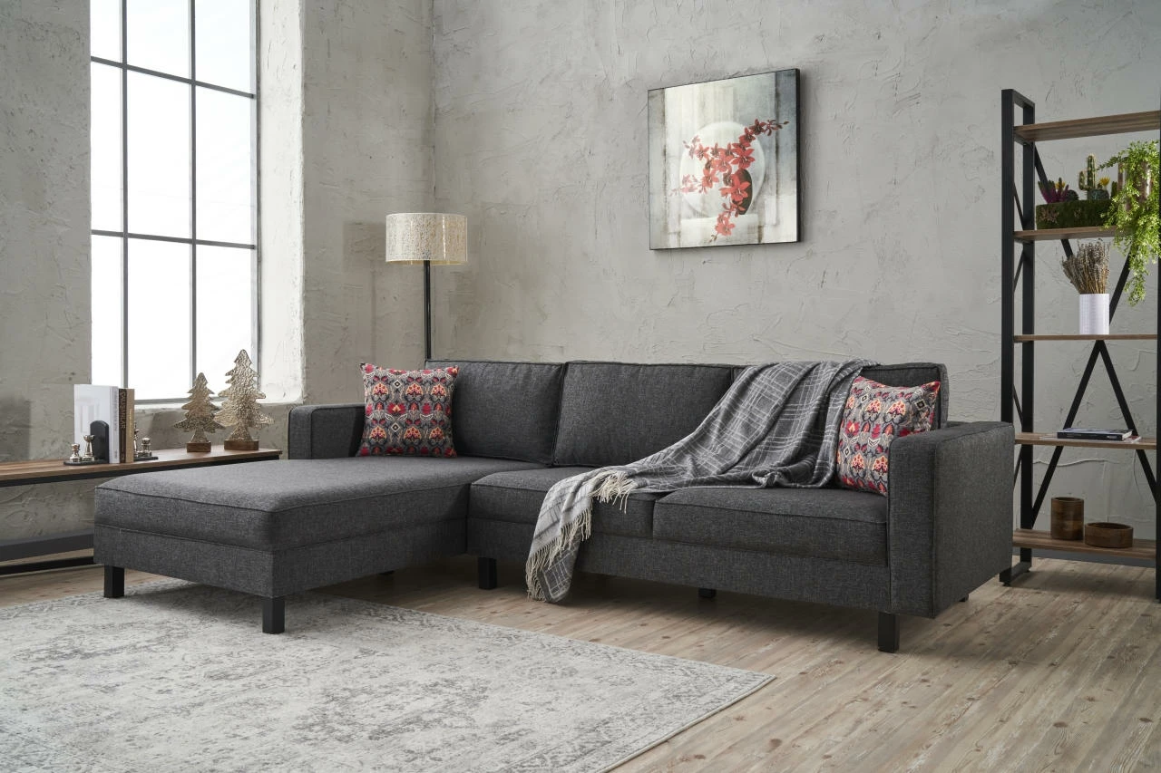 Këndare Atelier del Sofa, Kale Linen, kënd i majtë, anthracite
