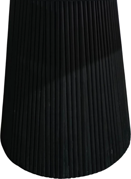 Tavolinë kafeje Canicule I, dru akacie i fortë, ngjyrë e zezë, D80x40cm