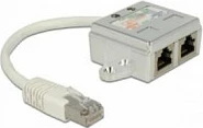 Adapter Y rrjeti DeLOCK 65224, RJ-45 në 2x RJ-45, 0.15 m, i bardhë