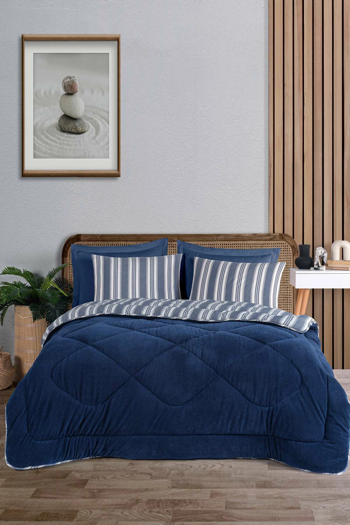Jorgan i vetëm, ngjyrë navy, L'essentiel, Soft Line