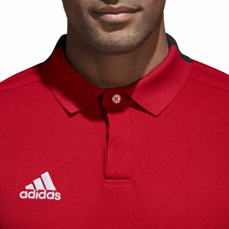 Fanellë polo adidas për meshkuj, e kuqe [Madhësia: S]