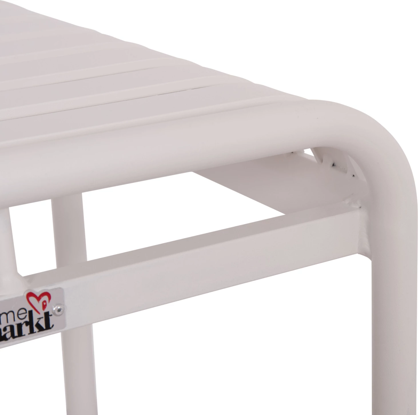 Stool i shkurtër alumini RACHEL, ngjyrë e bardhë, FH6340.02, 45x45x46cm