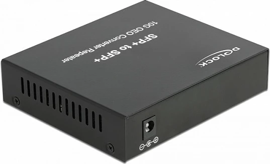 Media konvertues DeLOCK 10GBase-R SFP+ në SFP+, 2x SFP+, 10Gbps, i zi