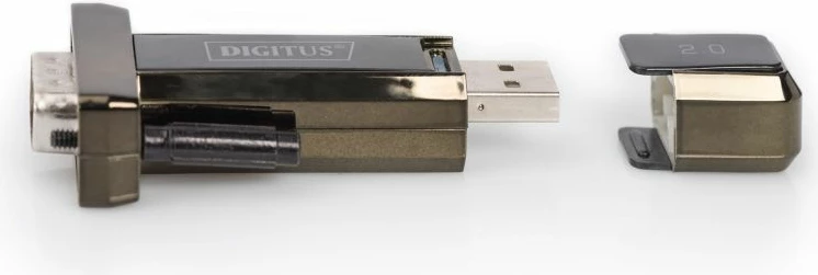 Adapter DIGITUS DA-70156 USB në RS-232, i zi