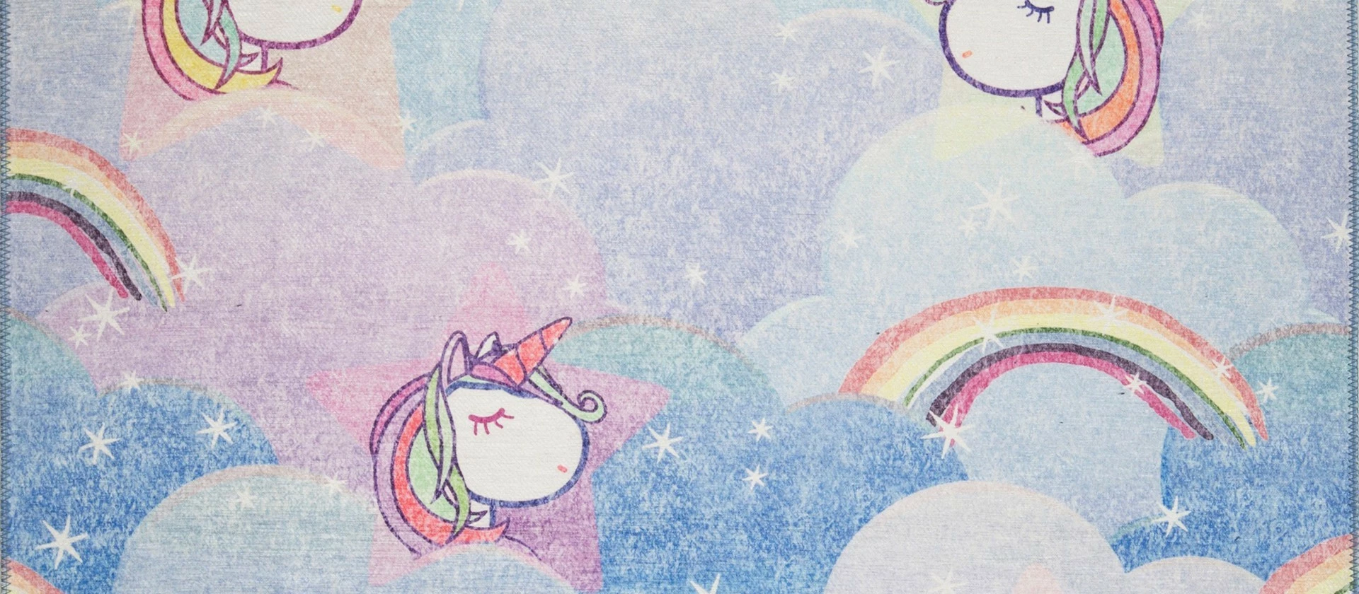 Qilim (210 x 310) Conceptum Hypnose, chenille i hollë, ngjyrë blu AL 108