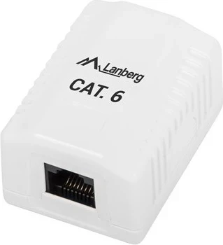 Përshtatës Lanberg Socket CAT.6 1XRJ45, i bardhë