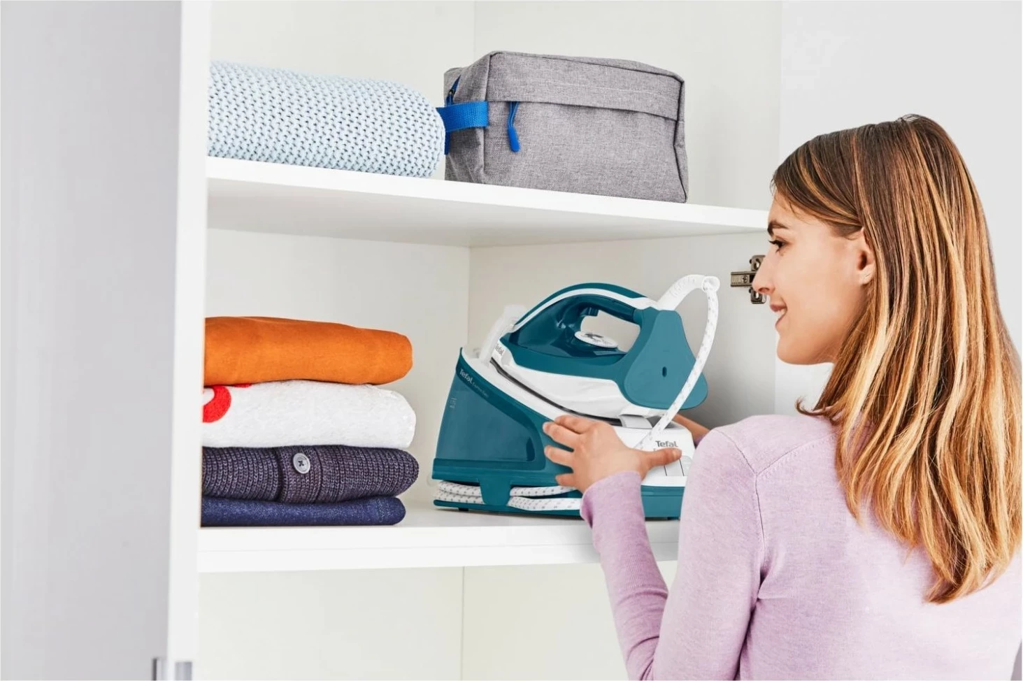 Hekur me avull Tefal SV6131, 2200W, rezervuar 1700ml, blu
