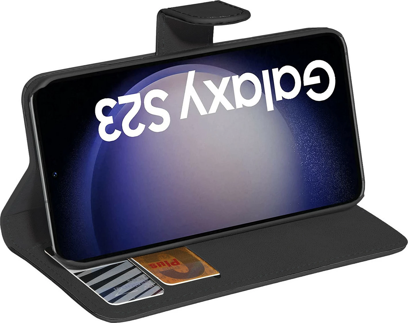 Mbështjellës PEDEA 11160955 wallet për Samsung Galaxy S23 FE 5G, 6.4", me mbyllje magnetike, 2 xhepa karta, i zi