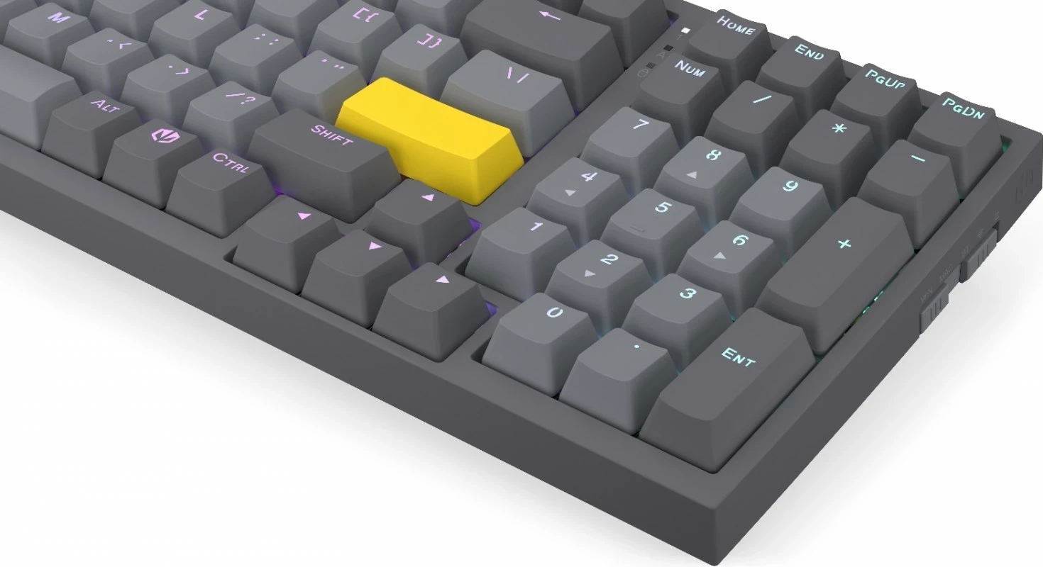 Tastierë mekanike Endorfy Celeris 1800, RGB, wireless, 96%, gri