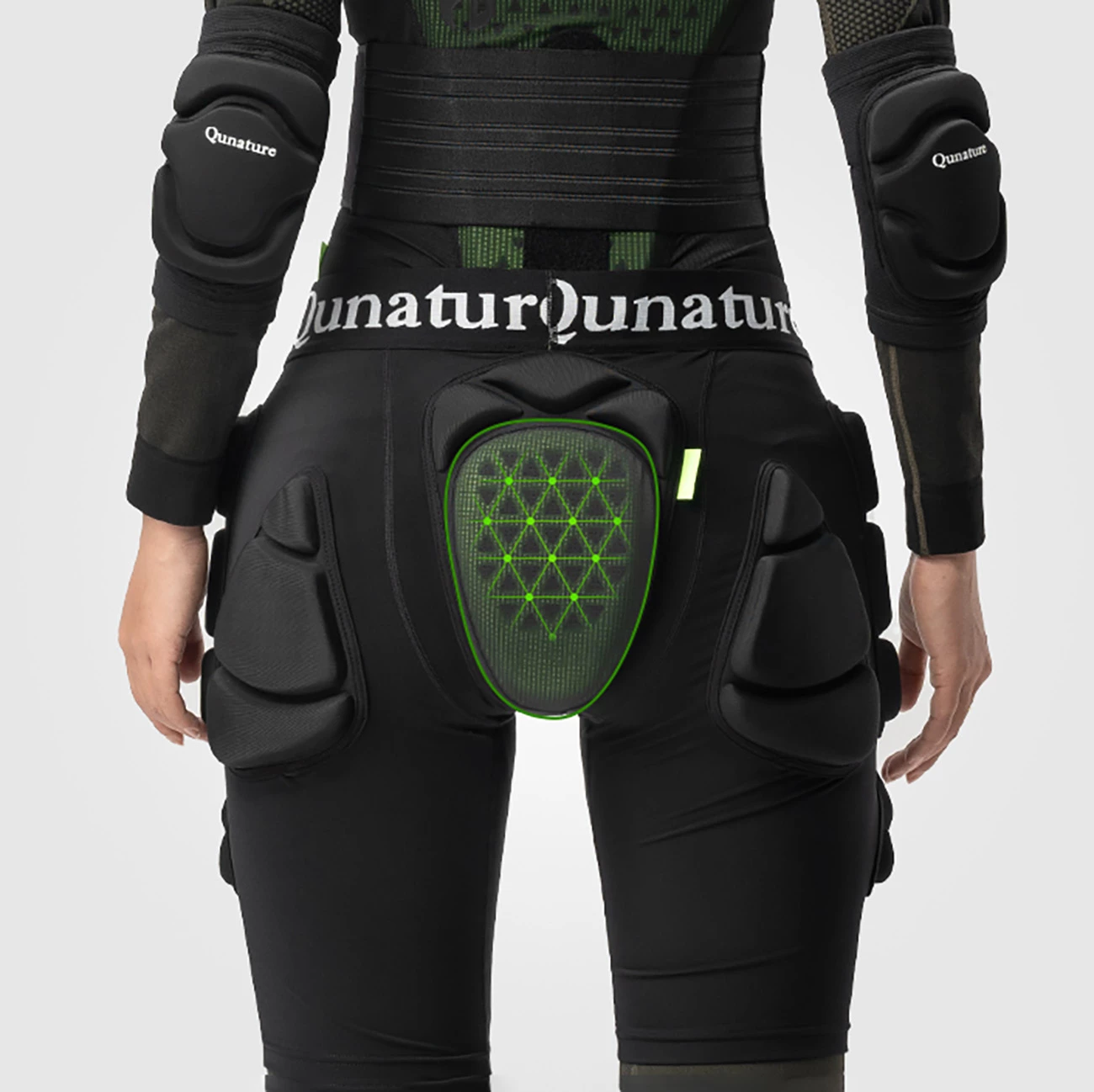 Shorcë mbrojtëse ijeve sporti, Qunature, Ski Advanced, XL, panele EVA, e zezë