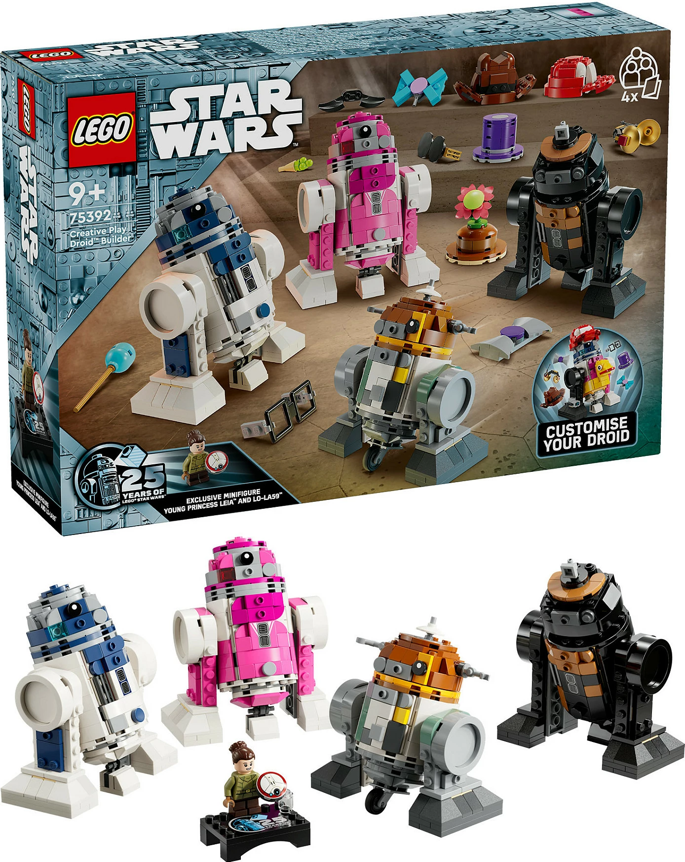 Set ndërtimi LEGO Star Wars Creative Play Droid Builder 75392, 1186 pjesë, 9+ vjeç, shumëngjyrësh