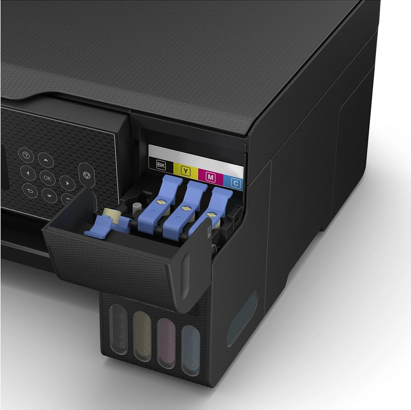 Printer Epson EcoTank ET-2870, Inkjet, Printim me ngjyra, 5760 x 1440 DPI, A4, Printim direkt, E zezë
