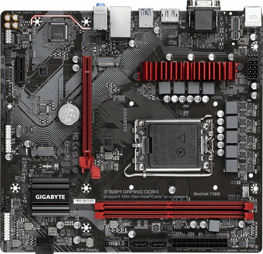 Pllakë amë Gigabyte B760M GAMING DDR4, mATX, LGA1700, DDR4 deri 64GB