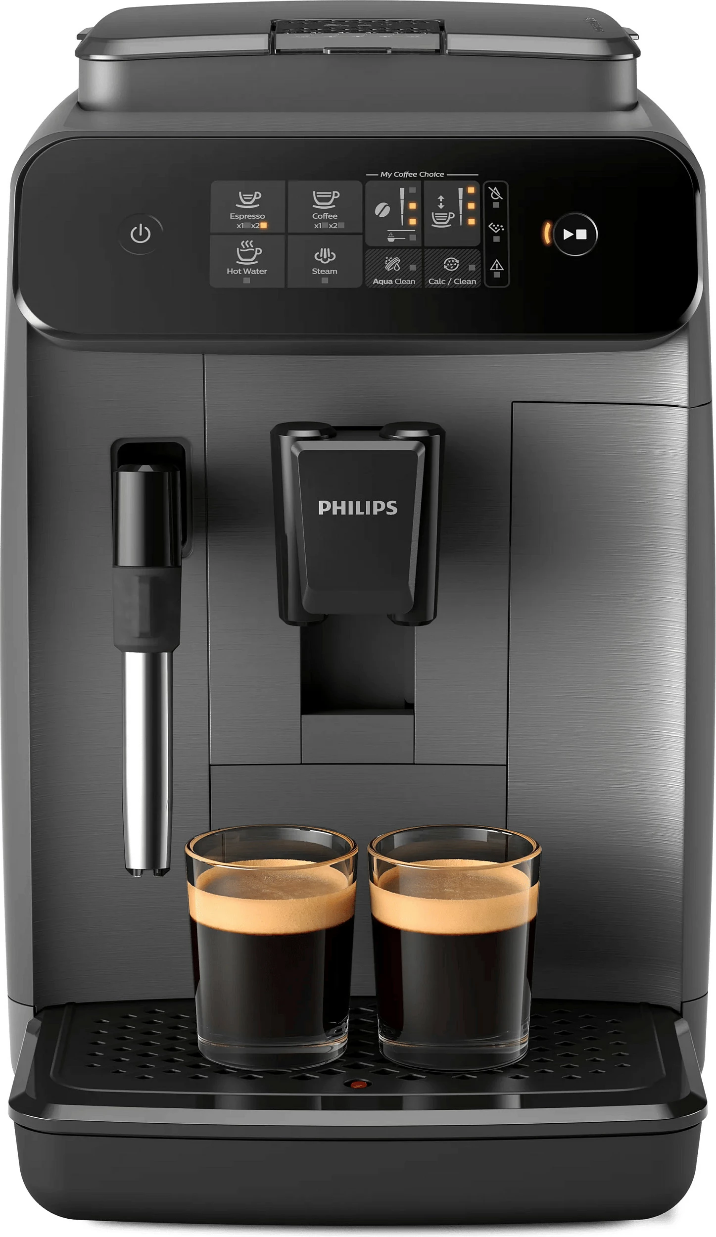 Aparat kafeje Philips EP 0824/00, automatik, me shkop avulli, gri e errët/zezë