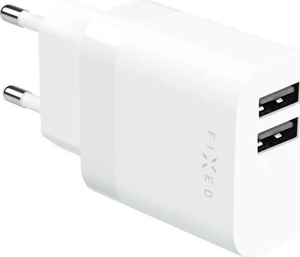Karikues Fixed 17W, 2x USB, i bardhë