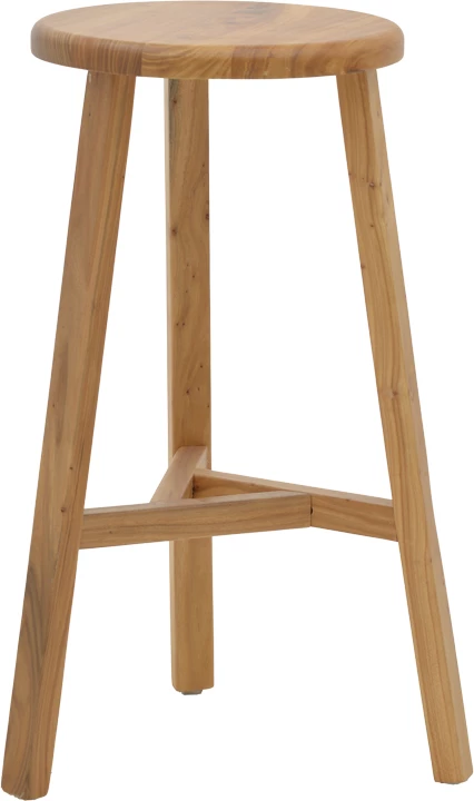 Karrige për bar Fabrio dru elm ngjyrë natyrale Φ38x71cm