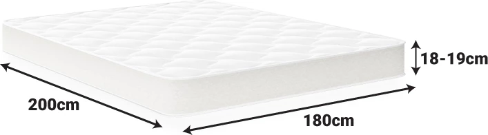 Dyshek dyanshëm Snooz Chic Strom, ngjyrë ecru, 180x200x19cm