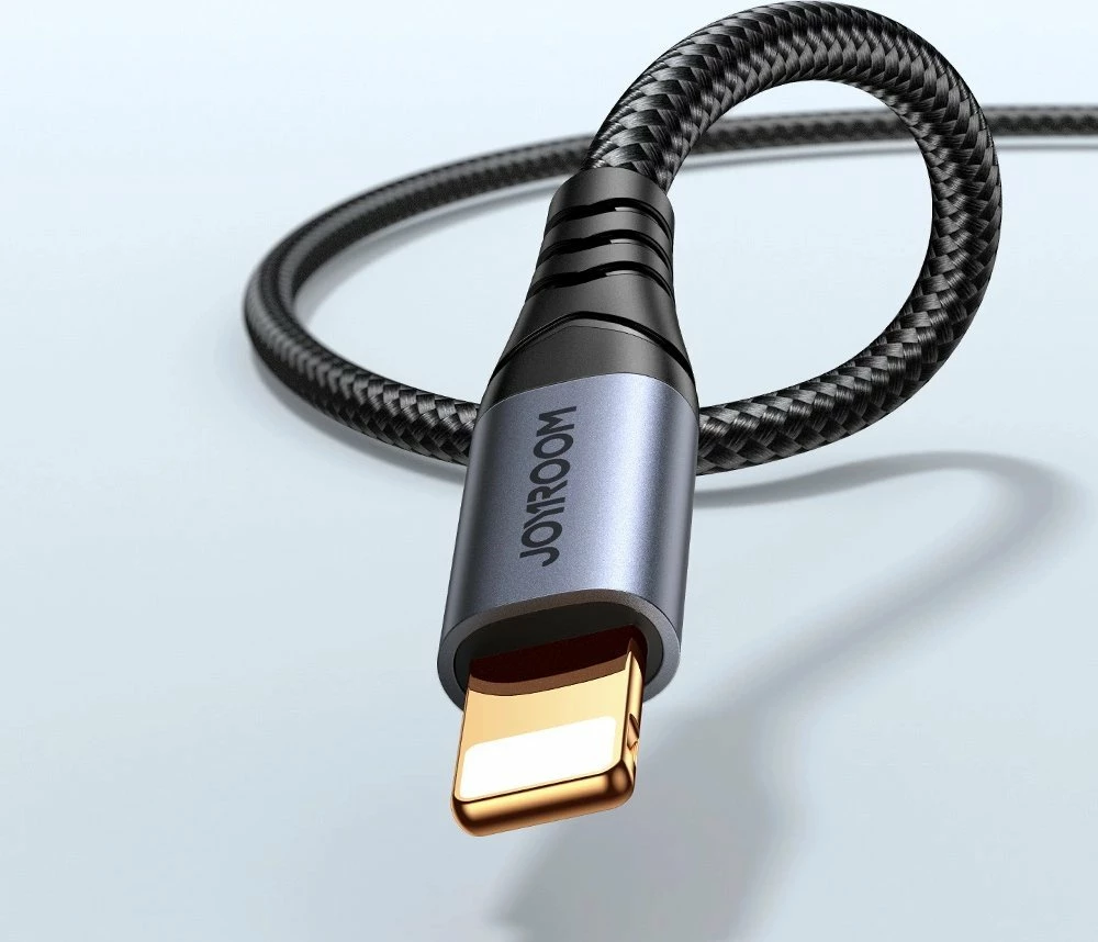 Kabllo audio Joyroom SY-A06 Lightning në AUX 3.5mm 1.2m, e zezë