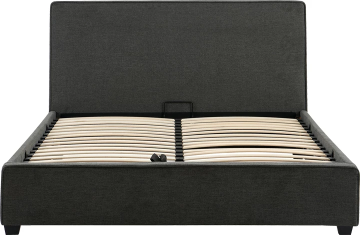 Krevat dopio Bedkapakoworld ngjyrë gri e errët 160x200cm