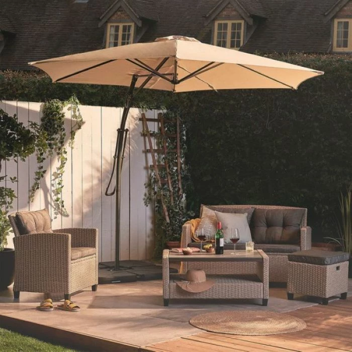 Peshë bazë për parasol VONHAUS 2500966, set 4 copë, e mbushshme me ujë/rërë, HDPE, e zezë