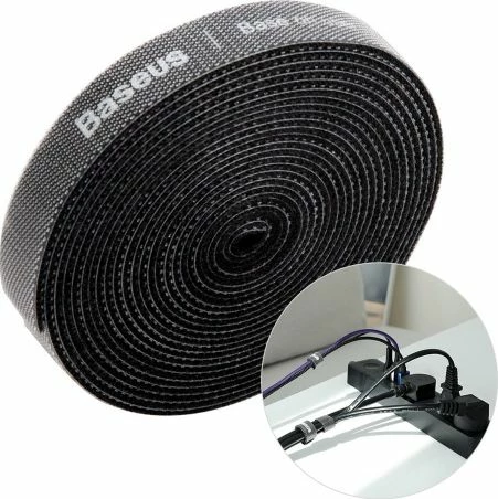 Lidhëse kabllosh Baseus ACMGT-F01 3 m Velcro e prershme, e zezë, 1 copë