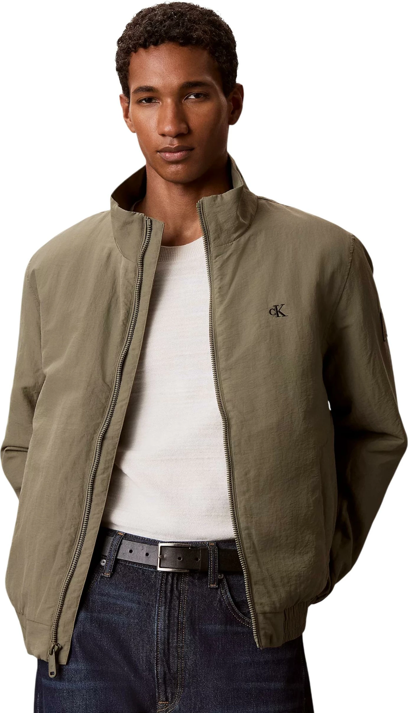 Jakne për meshkuj Calvin Klein Jeans LV04RG500G, jeshile ulliri