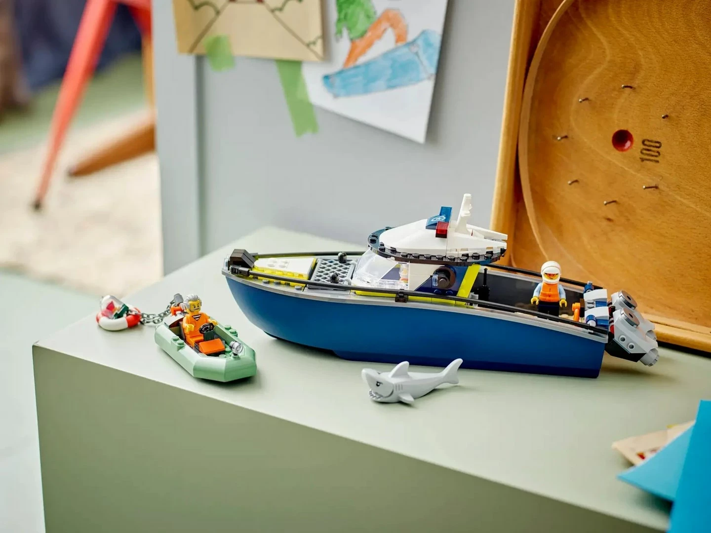 Set LEGO City Police Boat Chase 60456, 264 pjesë, me 2 minifigura