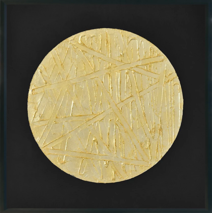 Pikturë dekorative SIPIT, kanavacë, dru, 100x100x5cm, e zezë dhe e artë