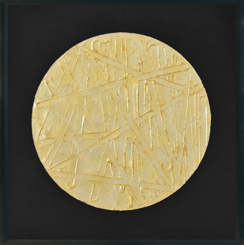 Pikturë dekorative SIPIT, kanavacë, dru, 100x100x5cm, e zezë dhe e artë
