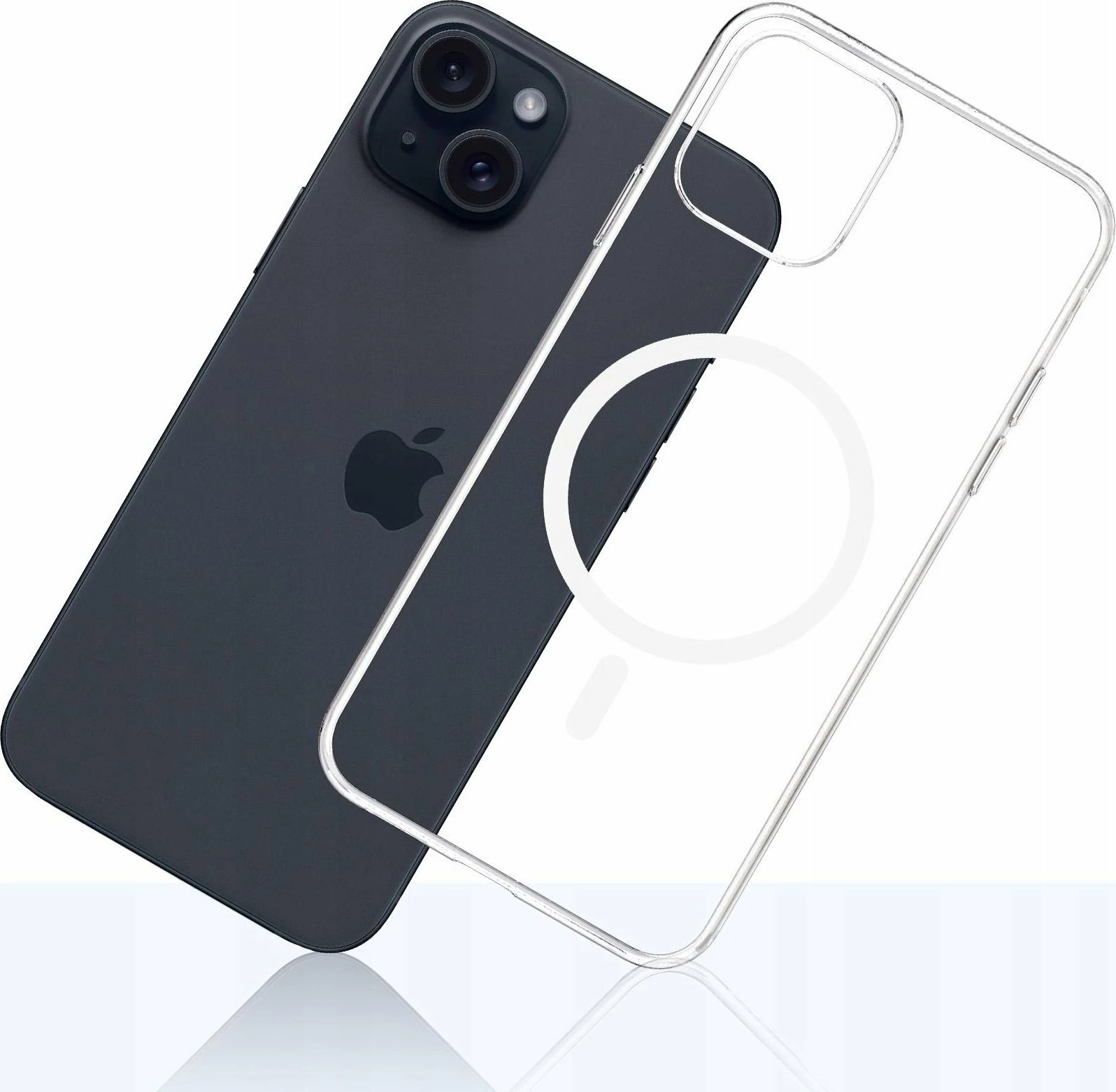 Mbështjellës 3MK Clear MagCase për Apple iPhone 15, transparent